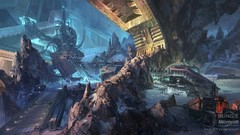 Landscapes Bridges rocks microsoft caves science fiction halo 