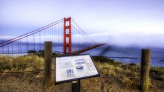 Landscapes California Bridges USA golden gate bridge