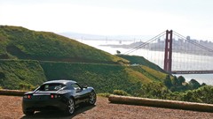 Landscapes cars Tesla golden gate bridge