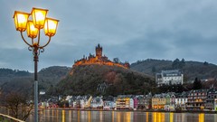 Landscapes Castles lanterns rivers