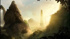 Landscapes caves artwork fantasy art valleys Dmitriy Prozorov