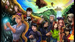 Landscapes children paintings comics drawings illustrations 