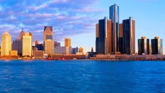 Landscapes cityscapes detroit Skyscrapers