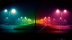 Landscapes cityscapes night rainbows