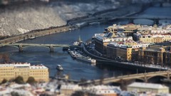 Landscapes cityscapes tilt-shift rivers