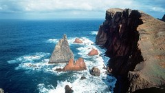 Landscapes cliffs Sea