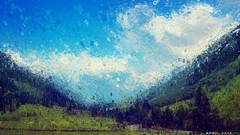 Landscapes clouds April artwork