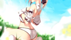 Landscapes clouds ass Anime saber blondes anime girls fate stay 