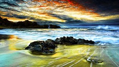 Landscapes clouds Beaches