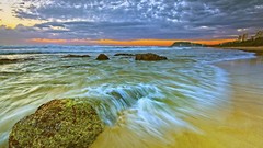 Landscapes clouds Beaches