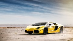 Landscapes clouds cars Lamborghini Lamborghini-Aventador artwork