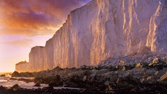 Landscapes clouds coast England head natural