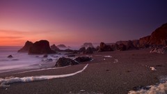 Landscapes clouds coast rocks