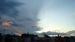 Landscapes clouds collapse chaos Mexico rooftops collide 