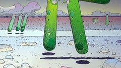 Landscapes clouds creatures science fiction artwork traditional 