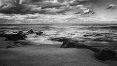 Landscapes clouds grayscale