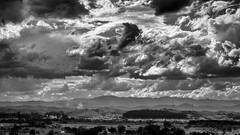 Landscapes clouds grayscale