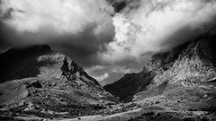 Landscapes clouds grayscale