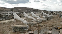 Landscapes clouds Greece ruins Europe statues