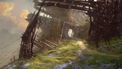 Landscapes clouds guild wars 2 concept art artwork digital art 