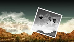 Landscapes clouds HDR Photography hot air balloons