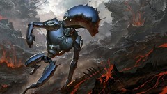 Landscapes clouds lava creatures magic: the gathering artwork 