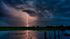 Landscapes clouds Lightning