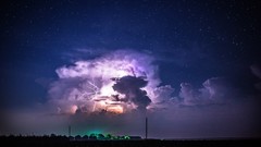 Landscapes clouds Lightning skies