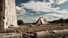 Landscapes clouds Mexico ruins mayan