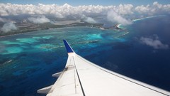 Landscapes clouds ocean Aircraft Islands