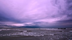 Landscapes clouds ocean Boats