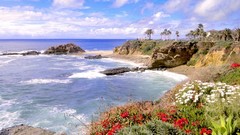 Landscapes clouds ocean coast