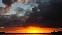Landscapes clouds point Bora Bora French Polynesia