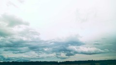 Landscapes clouds rain Green forests