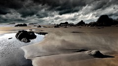 Landscapes clouds rocks Beaches HDR Photography