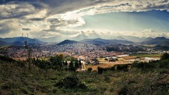 Landscapes clouds Spain cities