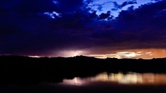 Landscapes clouds storm reflections Lake Mohave