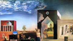 Landscapes clouds surrealism paintings artwork deserts Salvador 