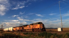 Landscapes clouds vehicles pole railroad tracks skyscapes 