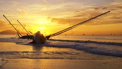 Landscapes coast Yachts Boats