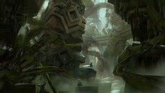 Landscapes construction forests artwork digital art