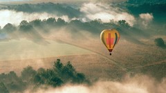 Landscapes countryside hot air balloons