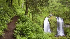 Landscapes creek nature Oregon falls columbia