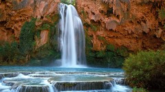 Landscapes creek nature waterfalls cliffs falls forests