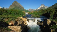 Landscapes creek point glacier Montana national park