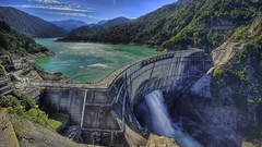 Landscapes dam Kurobe Dam