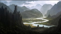 Landscapes dark digital art fantasy art Andreas Rocha