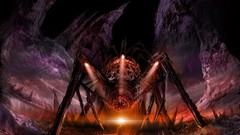 Landscapes darkness Men Robots battles video games