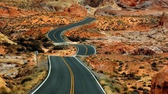 Landscapes deserts roads