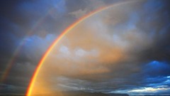 Landscapes double rainbow